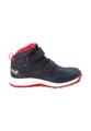 Jack Wolfskin Wasserdichte Wanderschuhe Kinder Woodland Texapore Mid VC Kids 37 blau dark blue / pink