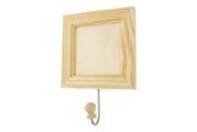 Rayher, Holz-Dekorahmen mit Haken,14x14 cm,mit A