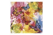 Serviette Schmetterlinge bunt, 33x33 cm