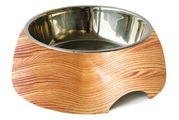 Melamin Hunde- & Katzennapf M, Holzmotiv