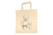 Rayher, Baumwoll-Tasche m. Druck: Teddy, 42x38cm, Beutel 1Stück