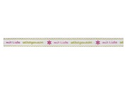 Rayher, Baumwollband mit Liebe selbstgemacht 15 mm 15 m