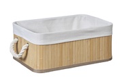 MY HOME, Korb 38x25x16cm weiss Bambus
