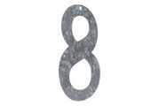 Metall Zahl verzinkt 8 12x0,1cm