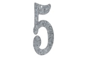 Metall Zahl verzinkt 5 12x0,1cm