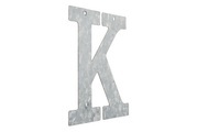 Metall Buchstabe verzinkt K 12x0,1cm