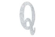 Metall Buchstabe verzinkt Q 12x0,1cm