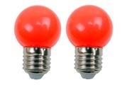 2 LED-Ersatzlampen 1W/230V E27 rot