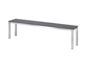 Home and More Gartenbank Stettin HPL grau silber, gross
