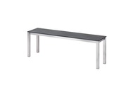 Home&More, Home and More Gartenbank Stettin HPL grau silber, klein