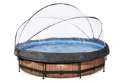 Exit Frame Pool ø360x76cm Holzoptik