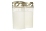 DUO-PACK GRABKERZEN WEISS