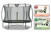 Exit Trampolin Silhouette 244 cm und Sicherheitsnetz (schwarz)