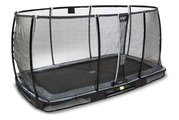 Exit, Exit Trampolin Elegant Ground Premium rechteckig 244 x 427 cm mit Sicherheitsnetz Deluxe (schwarz)