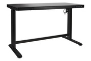 Contini höhenverstellbarer Bürotisch 1.2x0.6m Glas Arbeitsfl. schwarz