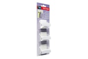 Klebehaken Quadrat. weiss 3st Inofix