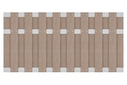 undefined, Tiefelement Sichtschutzzaun WPC Eiche Vintage