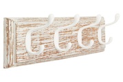 Wandgarderobe, Holz Alt-Weiss, 4 Haken W