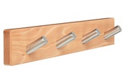 Wandgarderobe, Naturholz, 4 Haken Edelst
