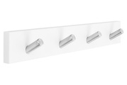 Wandgarderobe, Holz Weiss, 4 Haken Edels