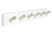 Wandgarderobe, Holz Weiss, 6 Haken Edels