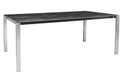 Auszugtisch Solino Darknight/Inox 200