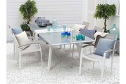 Beliani Gartenstuhl grau 2er Set PERETA