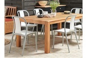 Beliani, Beliani Gartenstuhl Kunststoff weiss / grau 2er Set Spezia