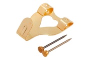 Wandhaken mit Nadel vermessingt 2 Loch