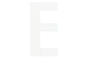 Weitere, Folienbuchstabe E 30mm weiss