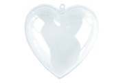 Plastik-Herz, 2tlg., 10 cm, kristall