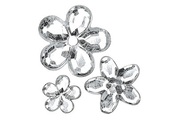 Acryl- Strassblüten,kristall,5,8,10mm,SB