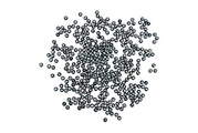 Plastik-Buchstaben-Perlen6mm ø schwarz