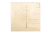 Holz Postkarte, FSC Mix Credit, 14,8x14,8x0,3cm, Btl 20Stück