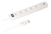 Max Hauri, Max Hauri - Steckdosenleiste SafetyLine 5x T13 mit USB A C, weiss