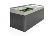 Biohort Hochbeetaufsatz , Frühbeetaufsatz Für Gr. 2x1 , Silberfarben , Metall , 200x23x101 cm , pulverbeschichtet, verzinkt, galvanisiert , 001284003329