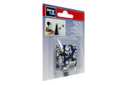 Klebehaken blau mit Blumen Inofix