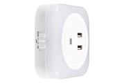 LED-Nachtlicht Brit, Sensor USB-Anschluss, eckig