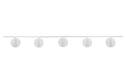Gardenline, Gardenline LED-Lichterkette mit 10 weissen Lampions | 5.5 m