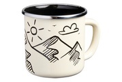 Nouvel, Tee- und Kaffee - Mug Ivory bedruckt, Emaille, 4 dl, Ø 9 cm, assortiert