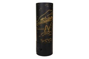 Nouvel - Feuersäule Fiamma Nero Montagna - schwarz - Edelstahl - 40/40/120 cm