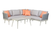 Home and More Rope-Ecklounge Melbourne mit 4 Outdoor-Kissen