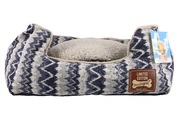 SwissPet Hunde- und Katzenbett Indigo S blau/grau 45x40x20cm