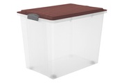 Rotho Stapelbox A3 mit Rollen, 70 l Compact