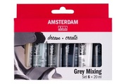 Amsterdam Standard Series Acrylfarben-Mischset Grau | 6 x 20 ml