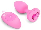 Vibro-Analplug ?vibrating heart? mit funkelndem Herz-Stopper