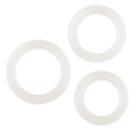 Silicone Cock Rings 3er, Milchig-Transparent, Silikon
