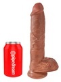 King Cock - King Cock 10 Zoll Balls hautfarben - Dildo