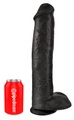 15 Inch Cock with Balls - Black