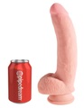 25 cm Dreifach Dichter Penis Mit Kugeln Hautfarbenfarben | Pipedream